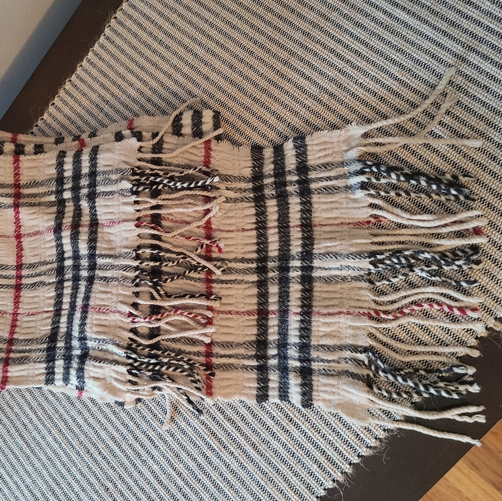 Burberry Plaid Tan Scarf *Authentic*